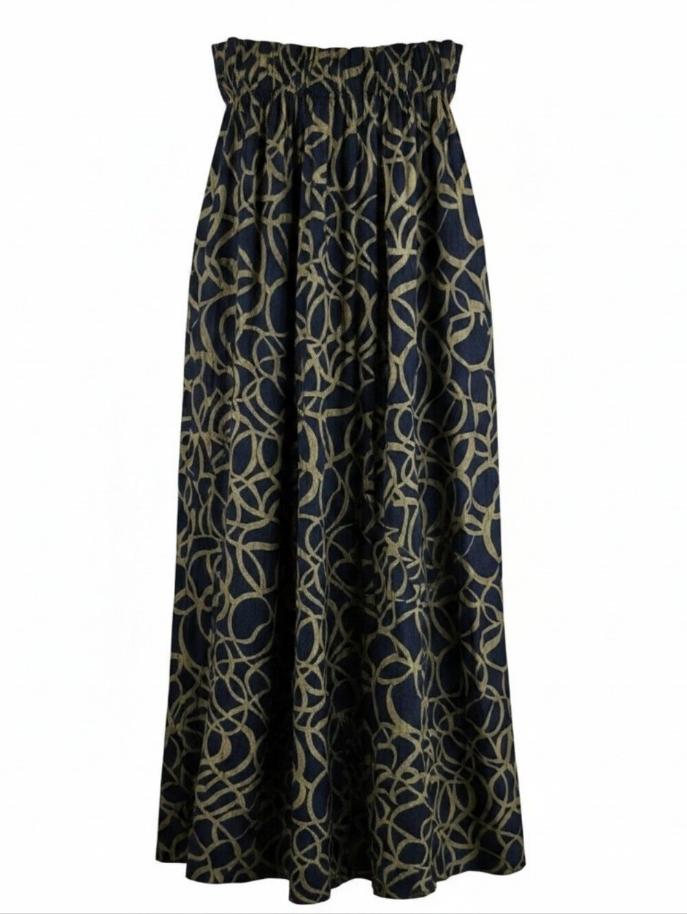Chico's Black and Green Micropleated Maxi Skirt In 1 (8)